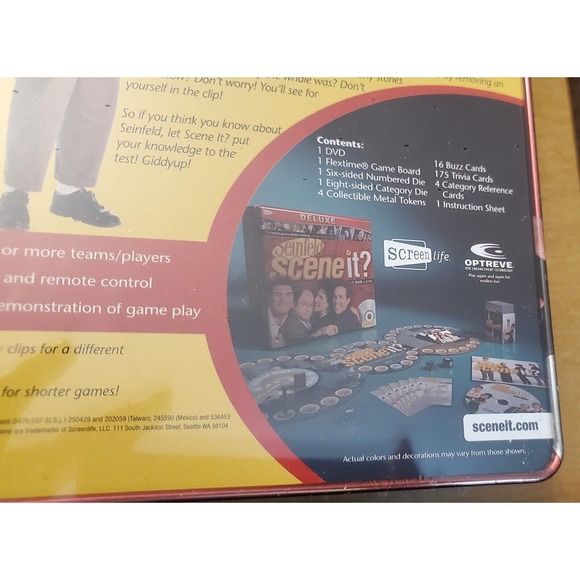 Seinfeld Scene It? The DVD Game Deluxe New factory sealed tin never opened - Picture 3 of 10